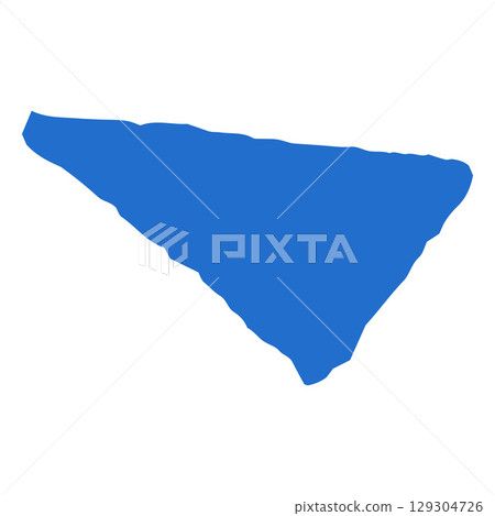 Blue crayon sketch shape, scribble triangle chalk or pencil texture, abstract kid hand drawing, doodle vector silhouette Blue crayon sketch shape, scribble triangle chalk or pencil texture, abstract kid hand drawing, doodle vector silhouette 129304726