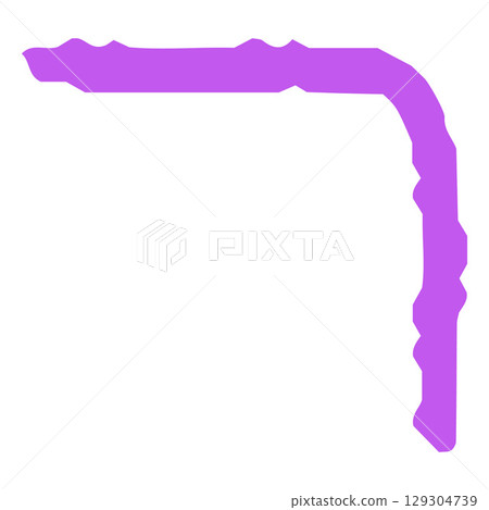 Abstract pencil sketch of corner, purple color, Uneven line of child's drawing. 129304739