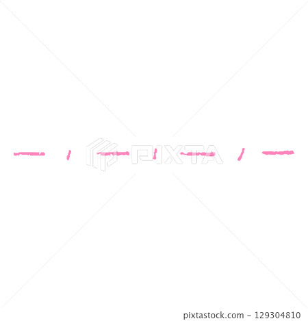 Pink crayon dashed line with dots, vector important underlined, handwriting pencil or chalk stroke emphasis highlight Pink crayon dashed line with dots, vector important underlined, handwriting pencil or chalk stroke emphasis highlight 129304810