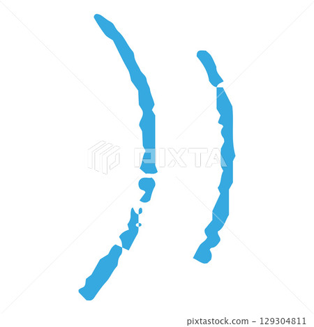 Blue hand drawn crayon two stripes, pencil texture strokes, chalk curve lines, vector kids doodle scribble and squiggle Blue hand drawn crayon two stripes, pencil texture strokes, chalk curve lines, vector kids doodle scribble and squiggle 129304811