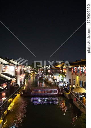 蘇州山塘街夜景 蘇州山塘街夜景 129304930