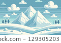 雪山風景插畫 129305203