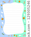 Cute Back to School Lined Paper Template with Apples Pencils and Erasers Perfect for Notes or Drawings 129305246
