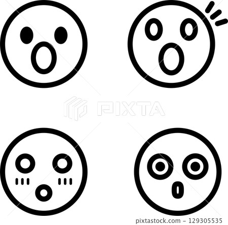 圖示、人物、臉部、表情、表情符號、商務、裝飾、設計、插畫素材集 129305535