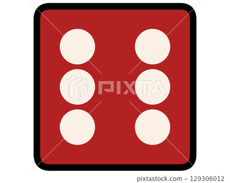 Simple and chic red dice illustration material 129306012