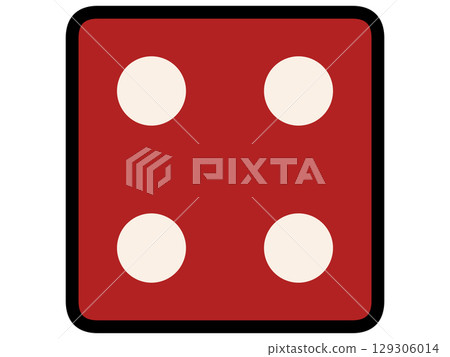Simple and chic red dice illustration material Simple and chic red dice illustration material 129306014