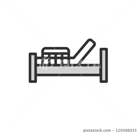 Nursing bed icon illustration Nursing bed icon illustration 129306033