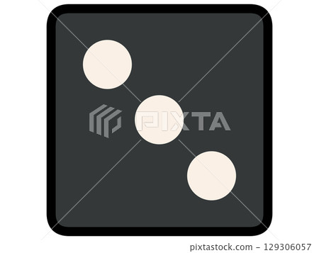 Simple and chic black dice illustration material 129306057