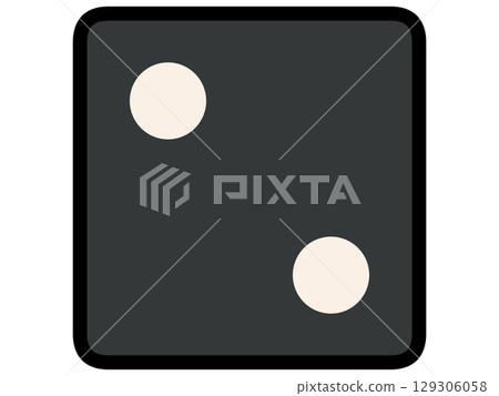Simple and chic black dice illustration material 129306058