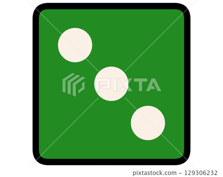 Simple and chic green dice illustration material 129306232