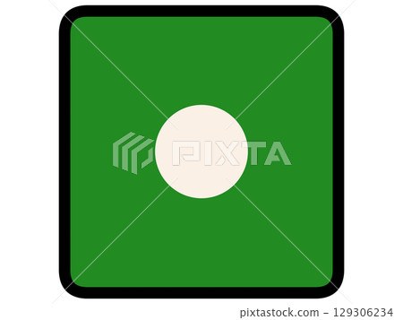 Simple and chic green dice illustration material 129306234