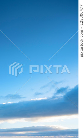 View of cloudscape with blue sky background. Natural background View of cloudscape with blue sky background. Natural background 129306477