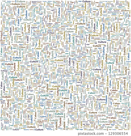 Seamless Word Cloud of "Culture" in Multiple Languages 129306554
