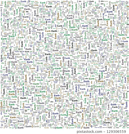 Seamless Word Cloud of Earth in Multiple Languages and Fonts Seamless Word Cloud of Earth in Multiple Languages and Fonts 129306559