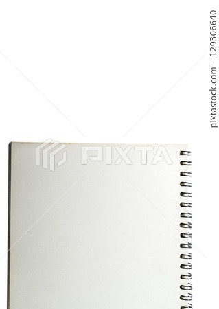 Empty notebook isolated over a white background. Copy space. Concept of Back to School Empty notebook isolated over a white background. Copy space. Concept of Back to School 129306640
