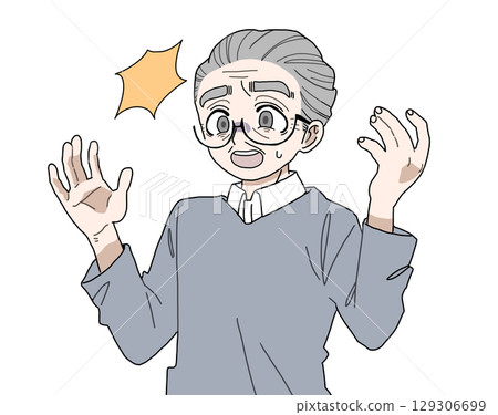 A surprised grandfather A surprised grandfather 129306699