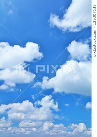 Summer blue sky and clouds 129307538
