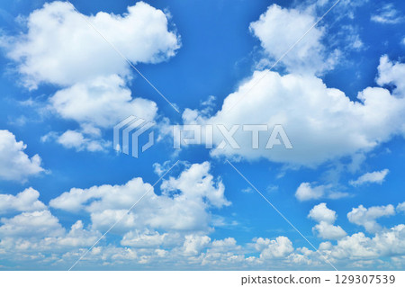 Summer blue sky and clouds 129307539