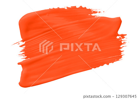red brush isolated on transparent background 129307645