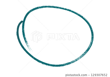 Green pencil highlight circle mark isolated on transparent background Green pencil highlight circle mark isolated on transparent background 129307652
