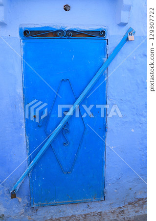 Chefchaouen's closed door Chefchaouen's closed door 129307722