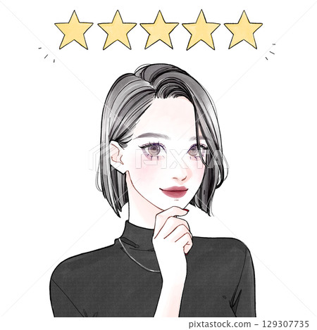 5-star rating_Cool female version 129307735