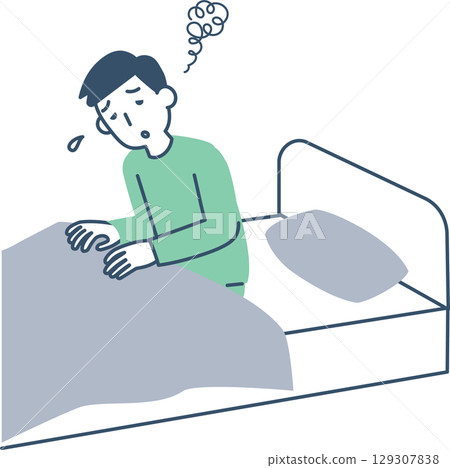 A man suffering from lack of sleep A man suffering from lack of sleep 129307838