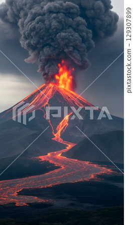 富士山噴發 129307899