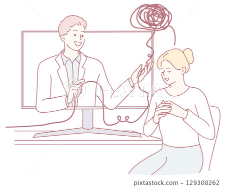 Therapeutic Counseling Interaction Conducted via an Online Session for Mental Health Support Therapeutic Counseling Interaction Conducted via an Online Session for Mental Health Support 129308262