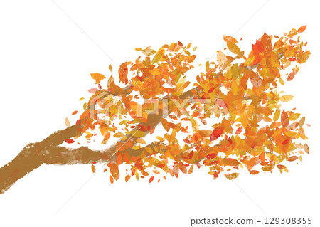 Autumnal tree branches 129308355