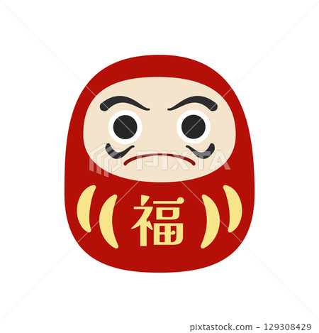 Illustration of Daruma of Lucky Things 129308429