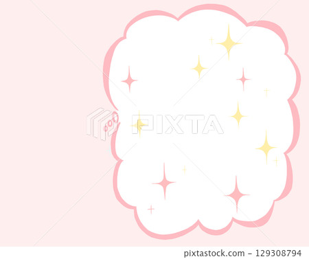 Sparkling cloud-shaped speech bubble Sparkling cloud-shaped speech bubble 129308794