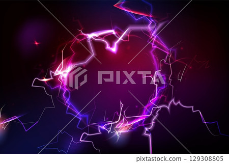 Electric circle with bolt light effects 129308805