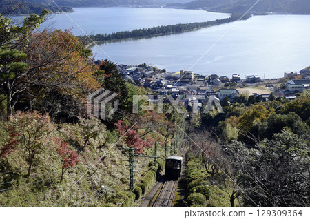 Amanohashidate and cable car Amanohashidate and cable car 129309364