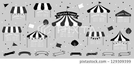 Marche 框架和裝飾套裝馬戲團食品攤位 129309399