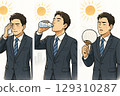 Businessman doing hydration 129310287