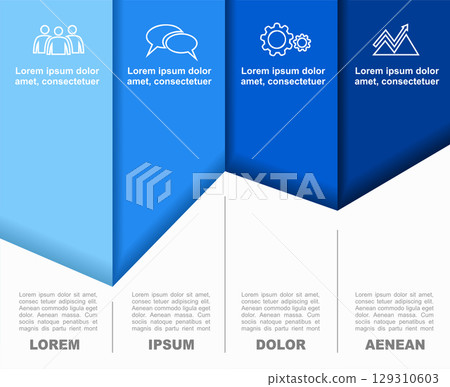 Infographic design template with place for your data. Vector illustration. 129310603