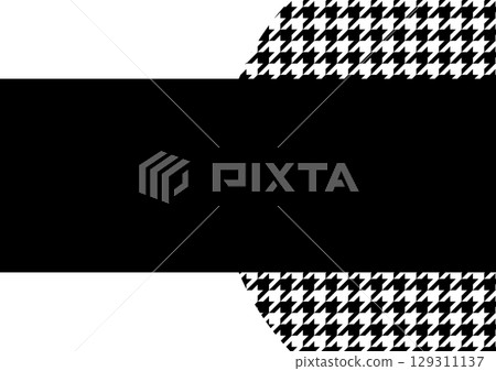 Monochrome houndstooth Japanese pattern background Monochrome houndstooth Japanese pattern background 129311137