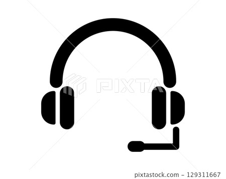Headset icon monotone 129311667