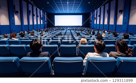 People watching a movie (AI-generated image) People watching a movie (AI-generated image) 129311899