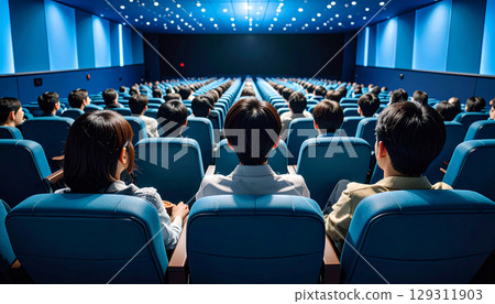 People watching a movie (AI-generated image) People watching a movie (AI-generated image) 129311903