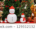 Inflatable Snowman Christmas Scene 129312132