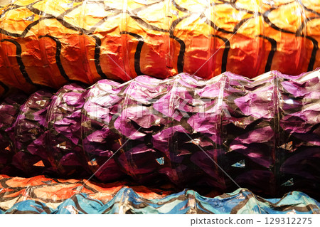 Iwami Kagura (Night Kagura) A giant snake wrapped around a scorpion on the stage of the shrine's worship hall Iwami Kagura (Night Kagura) A giant snake wrapped around a scorpion on the stage of the shrine's worship hall 129312275