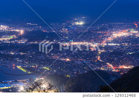 山口縣周南工業區及工廠夜景 129312468