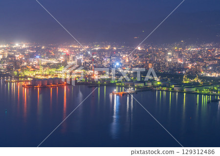 山口縣周南工業區及工廠夜景 129312486