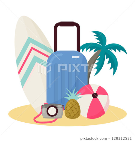 summer vacation clip art 129312551