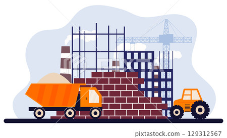 under construction site 129312567