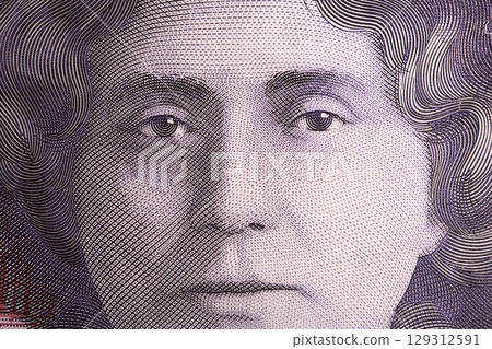 Catherine Cranston a closeup portrait from Scottish money 129312591