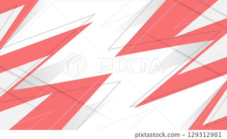 abstract red and white background with triangles. Vector illustration design. abstract red and white background with triangles. Vector illustration design. 129312981