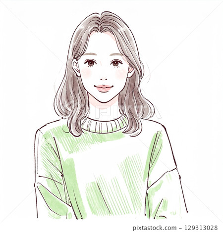 時尚女性插圖素材 時尚女性插圖素材 129313028